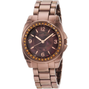 AK Anne Klein Women's 10/9893BMBN Swarovski Crystal Accented Brown Ion-Plated Bracelet Watch - Watches - $52.99 