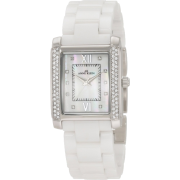 AK Anne Klein Women's 10/9923MPWT Swarovski Crystal Accented White Ceramic Bracelet Watch - Watches - $118.99 