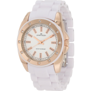 AK Anne Klein Women's 109178RGWT Swarovski Crystal Accented Rosegold-Tone White Bracelet Watch - Watches - $49.50 