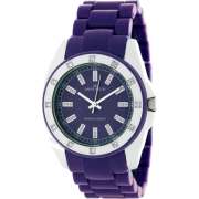 AK Anne Klein Women's 109179PRPR Swarovski Crystal Accented Silver-Tone Purple Plastic Watch - Watches - $45.18 