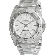 AK Anne Klein Women's 109179PVCL Swarovski Crystal Accented Silver-Tone Clear Plastic Watch - Watches - $49.50 