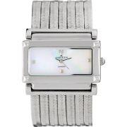 AK Anne Klein Women's 109251MPSV Genuine Diamond Silver-Tone Bracelet Dress Watch - Watches - $68.80 