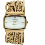 AK Anne Klein Women's 109270MPGB Swarovski Crystal Accented Gold-Tone Multi-Chain Bracelet Watch - Watches - $95.00 