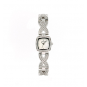 AK Anne Klein Women's 109277MPSV Swarovski Crystal Accented Silver-Tone X Link Watch - Watches - $65.99 