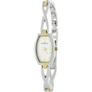 AK Anne Klein Women's 109367SVTT Two-Tone X Shape Bangle Bracelet Watch - Watches - $54.99 