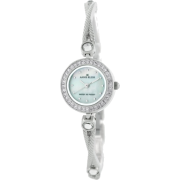 AK Anne Klein Women's 109395MPSV Swarovski Crystal Accented Silver-Tone Link Bracelet Watch - Watches - $75.00 