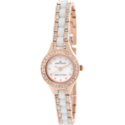 AK Anne Klein Women's 109396WTRG Ceramic Rosegold-Tone and White Swarovski Crystal Accented Watch - Watches - $90.50 