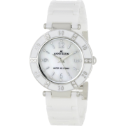 AK Anne Klein Women's 109417WTWT Swarovski Crystal Accented Silver-Tone White Ceramic Watch - Watches - $62.97 