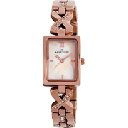 AK Anne Klein Women's 109424CMRG Swarovski Crystal Rosegold-Tone and Mother-Of-Pearl Dial Bracelet Watch - Watches - $67.50 