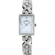 AK Anne Klein Women's 109425MPSV Swarovski Crystal Silver-Tone and Mother-Of-Pearl Dial Bracelet Watch - Watches - $53.84 