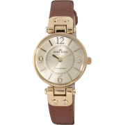 AK Anne Klein Women's 109442CHHY Gold-Tone Champagne Dial and Brown Leather Strap Watch - Watches - $48.02 