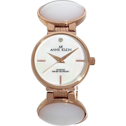 AK Anne Klein Women's 109454RGWT Rosegold-Tone  White Pearlized Link Bracelet Watch - Watches - $62.50 