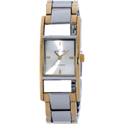 AK Anne Klein Women's 109627SVTT Two-Tone Rectangle Dial Dress Bracelet Watch - Watches - $45.49 