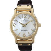 AK Anne Klein Women's 109712MPTO Gold-Tone Mother-Of-Pearl Dial and Tortoise Leather Strap Watch - Watches - $36.00 