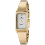 AK Anne Klein Women's 109728MPGB Diamond Accented Gold-Tone Bangle Bracelet Watch - Watches - $54.54 