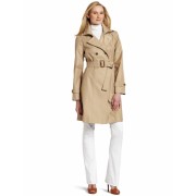 AK Anne Klein Women's Double Breasted Fashion Trench Coat Khaki - Jacket - coats - $164.50 