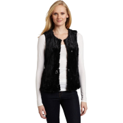 AK Anne Klein Women's Faux Fur Vest Black - Vests - $129.99 