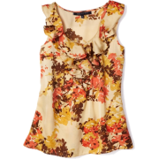 AK Anne Klein Women's Petite Autumn Floral Ruffle Shell Multi - Košulje - kratke - $46.65  ~ 296,35kn