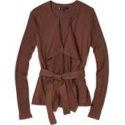 AK Anne Klein Women's Petite Long Sleeve Cardigan Sweater With Swoop Walnut - Westen - $47.35  ~ 40.67€