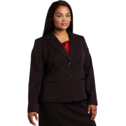AK Anne Klein Women's Plus-Size Classic Blazer Chocolate - Jacket - coats - $109.00 