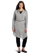 AK Anne Klein Women's Plus Size Long Sleeve Pointelle Flyaway Sweater Silver - Кофты - $97.99  ~ 84.16€