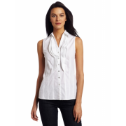 AK Anne Klein Women's Solid Button Front Shirt White - Košulje - kratke - $79.00  ~ 501,85kn