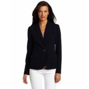 AK Anne Klein Women's Stretch Crepe 1 Button Blazer Midnight Sky - Jacket - coats - $189.00 