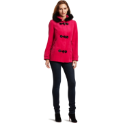 AK Anne Klein Women's Toggle Coat Hot Pink - Jacket - coats - $219.00 