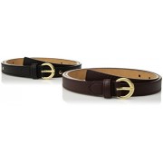 AK Anne Klein 19mm Duo Studded & Solid Belt - Accessories - $18.92 