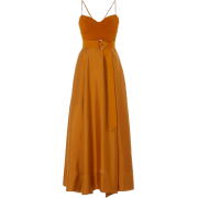 AMUR orange belted silk dress - Vestidos - 