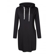 AMZ PLUS Womens Plus Size Pullover Keen Length Slim Sweatshirt Causal Hoodie Dress - Koszule - krótkie - $22.99  ~ 19.75€
