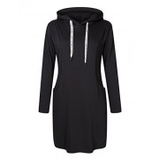 AMZ PLUS Womens Plus Size Pullover Keen Length Slim Sweatshirt Causal Hoodie Dress - 半袖シャツ・ブラウス - $22.99  ~ ¥2,587