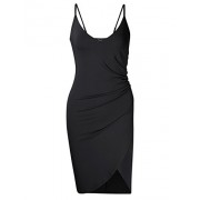 AMZ PLUS Women's Plus Size Spaghetti Strap Ruched Sleeveless Bodycon Party Dresses - Haljine - $15.99  ~ 13.73€