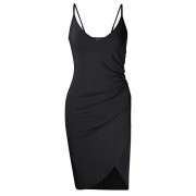 AMZ PLUS Women's Plus Size Spaghetti Strap Ruched Sleeveless Bodycon Party Dresses - ワンピース・ドレス - $15.99  ~ ¥1,800