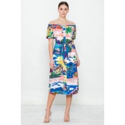 A Printed Woven Dress - Dresses - $42.90 