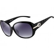 ATTCL Women Polarized UV400 Sunglasses Fashion Plaid Oversized Sunglasses - Eyewear - $35.00  ~ £26.60
