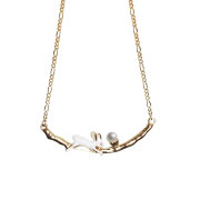 Abilene Enamel Bunny With Cake Necklace - Necklaces - $132.80  ~ £100.93