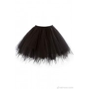 Above Knee Ball Gown Layers Soft Tulle Skirt for Women - Skirts - $9.19 