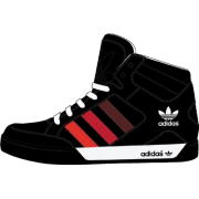 Adidas Men's Originals Hard Court Sneaker Black/Cardinal/Collegiate Red - Tênis - $65.95  ~ 56.64€
