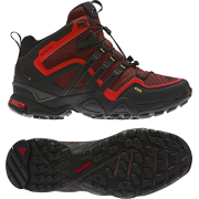 Adidas Men's Terrex Fast X FM Mid Gore-Tex Hiking Boots Sharp Orange/Black/Yellow Spice - Boots - $159.95 