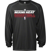 Miami Heat Black adidas On-Court Practice ClimaLite Long Sleeve T-Shirt - Camisola - longa - $32.99  ~ 28.33€