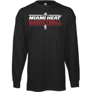 Miami Heat Black adidas On-Court Practice Long Sleeve T-Shirt - Camisola - longa - $19.99  ~ 17.17€