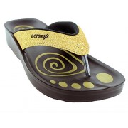 Aerosoft Women's Gliteratti Glitter Sandal Orthotic Comfort Shoes Flip Flops With Arch Support - Туфли - $22.95  ~ 19.71€