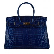 Ainifeel Women's Patent Leather Crocodile Embossed Handbags Top Handle Purse - Hand bag - $388.00 