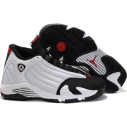 Air Jordan XIV (14):White/Blac - Классическая обувь - 