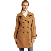 Ak Anne Klein Women's Double-breasted Walker Camel - Jacket - coats - $130.00 