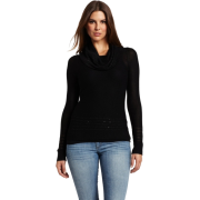 Ak Anne Klein Women's Longsleeve Cowl Neck Pullover Sweater Black - Pullover - $62.99  ~ 54.10€