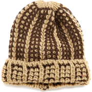 Ak Anne Klein Women's Two Tone Tuck Stitch Cuff Hat Sable - Cap - $16.33 