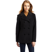 Ak Anne Klein Women's Wool Double-breasted Peacoat Charcoal - Jacket - coats - $80.99 