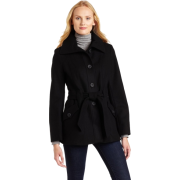Ak Anne Klein Women's Wool Wrap Coat Black - Jacket - coats - $120.00 